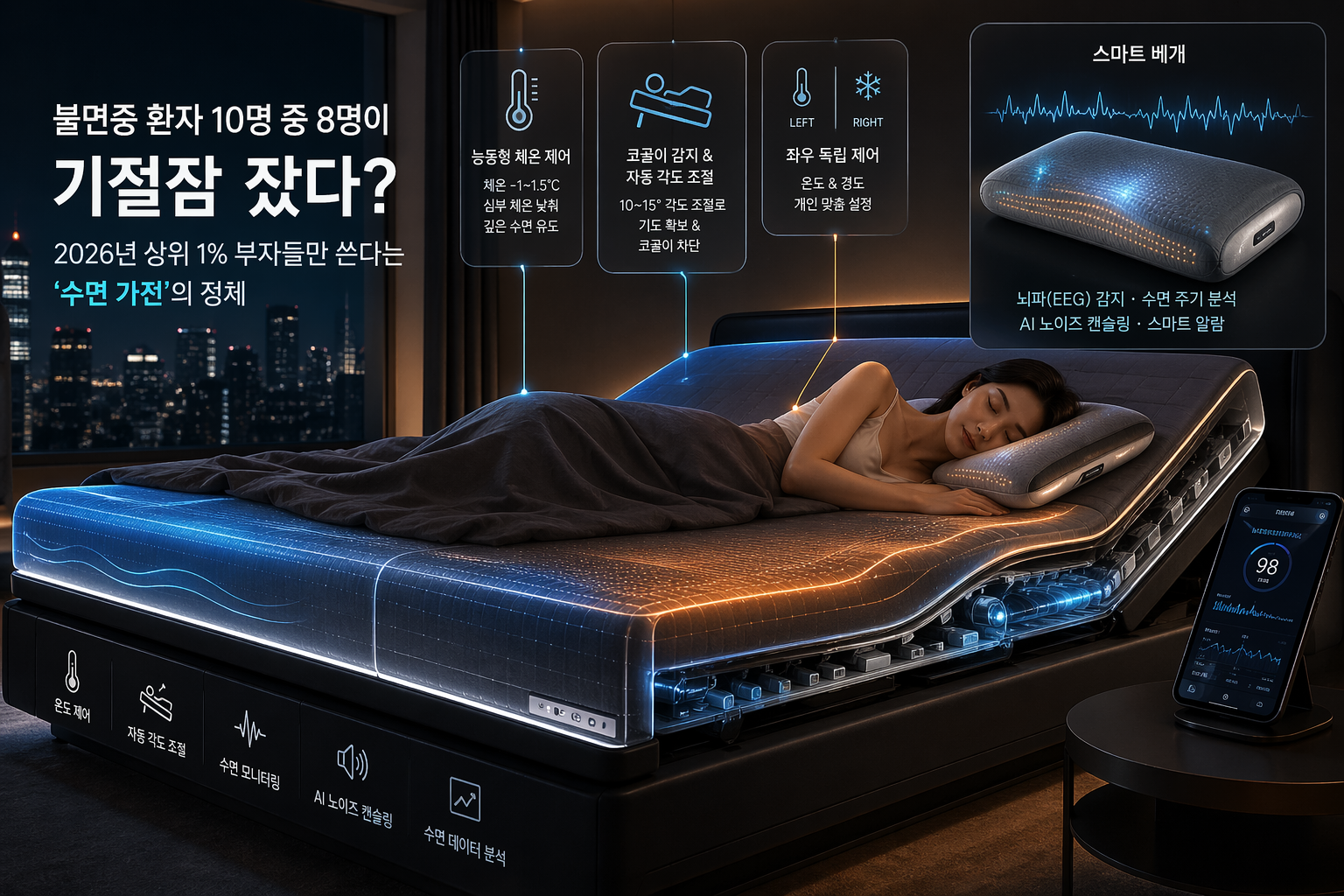 불면증 환자 10명 중 8명이 기절잠 잤다? 2026년 상위 1% 부자들만 쓴다는 ‘수면 가전’의 정체