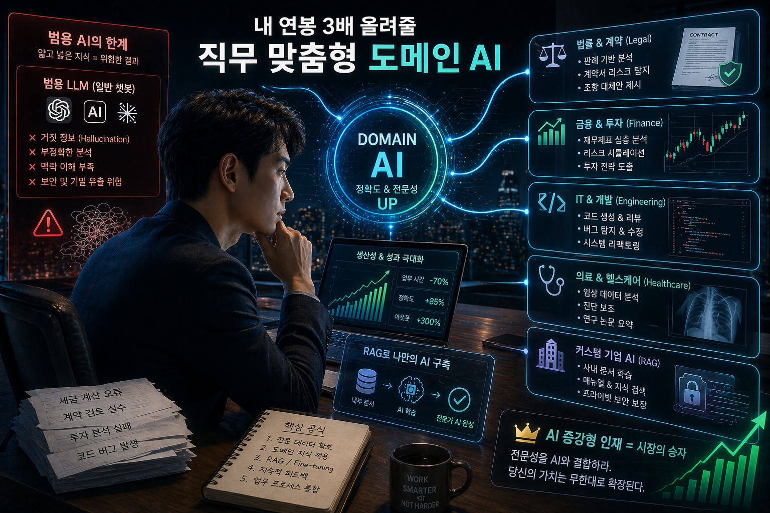 챗GPT로 헛발질 그만! 내 연봉 3배 올려줄 ‘직무 맞춤형 도메인 AI’ 숨겨진 활용 공식