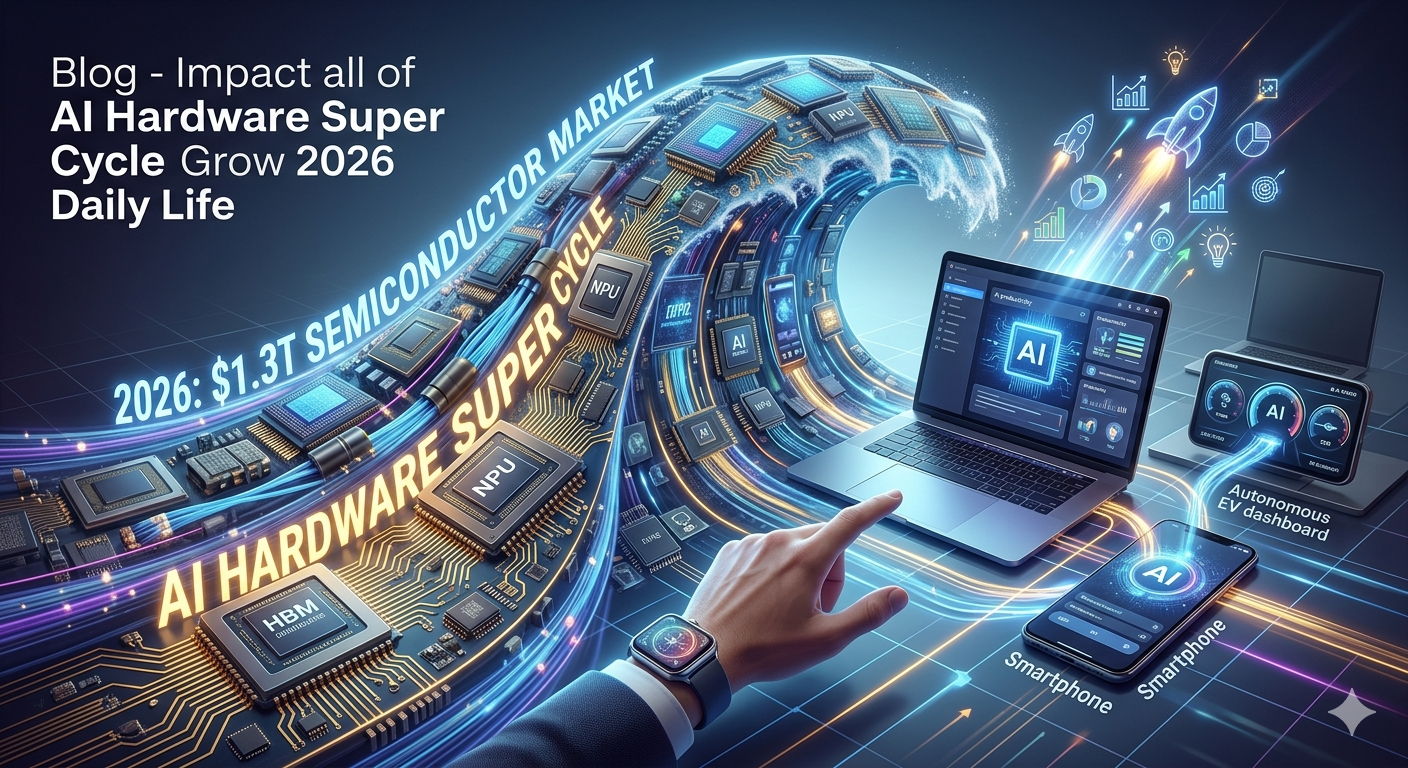 2026년 1.3조 달러 반도체 시장: AI 하드웨어 슈퍼 사이클이 내 삶에 미칠 영향