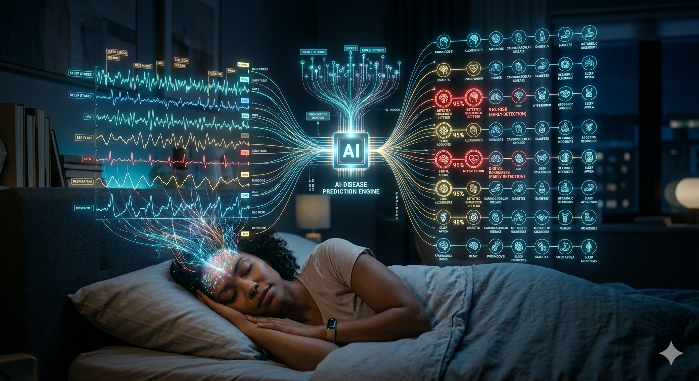 수면 데이터 한 번으로 100가지 질병을 예측하는 AI 기술