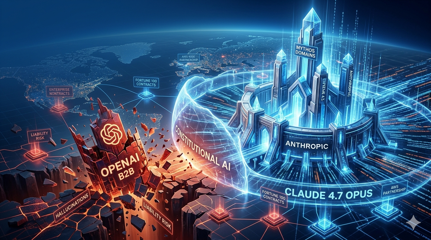 OpenAI is Bleeding B2B Market Share: 3 Lethal Reasons Anthropic’s Claude 4.7 Opus and Mythos Will Dominate 2026