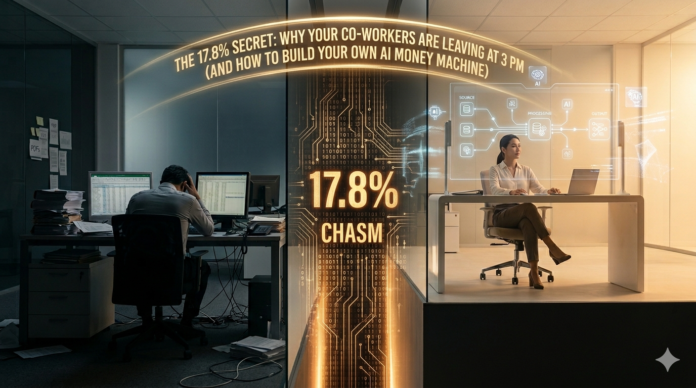 The 17.8% Secret: Why Your Co-Workers Are Leaving at 3 PM (And How to Build Your Own AI Money Machine)